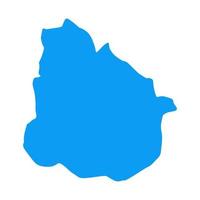 Uruguay-Karte auf weißem Hintergrund vektor