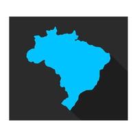 Brasilien karta på vit bakgrund vektor