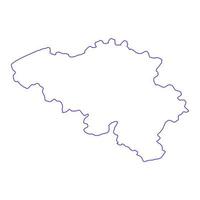 Belgien-Karte auf weißem Hintergrund vektor