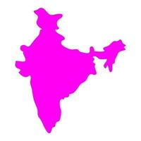 Indien-Karte auf weißem Hintergrund vektor