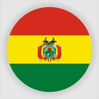 Bolivien flach abgerundeter Nationalflaggen-Symbolvektor vektor