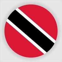 trinidad och tobago platt rundad nationella flagga ikon vektor