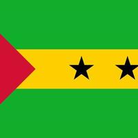 São Tomé och Principes nationalflagga vektor