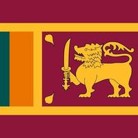 sri lanka square nationalflagga vektor