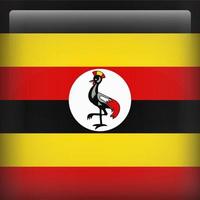 Uganda-Quadrat-Nationalflagge vektor