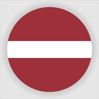 Lettland flach abgerundeter Nationalflaggen-Symbolvektor vektor