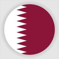 Katar flach abgerundete Nationalflagge Symbol Vektor