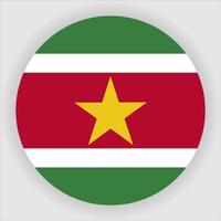 Surinam flach abgerundete Nationalflagge Symbol Vektor