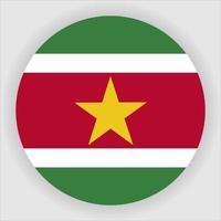 surinam platt rundad nationella flagga ikon vektor