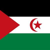 sahrawi arabiska demokratiska republiken fyrkantiga nationella flaggan vektor