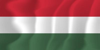 Ungerns nationella flagga viftande bakgrundsillustration vektor