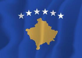 kosovo nationalflagge wehende hintergrundillustration vektor