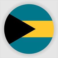 Bahamas flach abgerundeter Nationalflaggen-Symbolvektor vektor