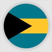 Bahamas platt rundad nationella flagga ikon vektor