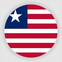 liberia platt rundad nationella flagga ikon vektor