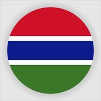 Gambia flach abgerundeter Nationalflaggen-Symbolvektor vektor