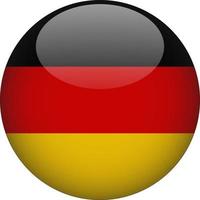 Deutschland 3D abgerundete Nationalflagge Schaltflächensymbol Abbildung vektor