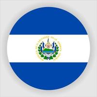 el salvador platt rundad nationella flagga ikon vektor