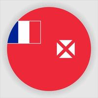 wallis och futuna platt rundad nationella flagga ikon vektor