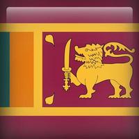 Sri Lanka Square Nationalflagge vektor