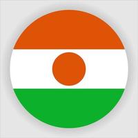 niger flach abgerundet nationalflagge symbol vektor