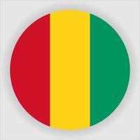 Guinea platt rundad nationella flagga ikon vektor