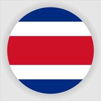 costa rica flach abgerundeter nationalflaggensymbolvektor vektor