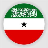 somaliland platt rundad nationella flagga ikon vektor