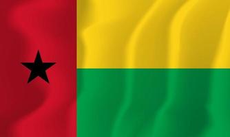 guinea bissau nationalflagge wehende hintergrundillustration vektor