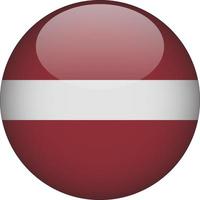 Lettland 3D abgerundete Nationalflagge Schaltflächensymbol Abbildung vektor
