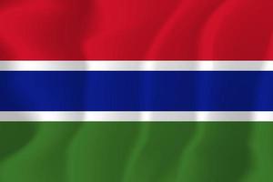 Gambia Nationalflaggen wehende Hintergrundillustration vektor