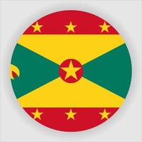 grenada platt rundad nationella flagga ikon vektor