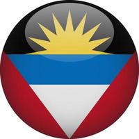 Antigua und Barbuda 3D abgerundete Nationalflaggensymbol Abbildung vektor