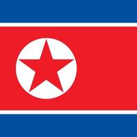Nordkorea-Quadrat-Nationalflagge vektor