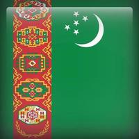 Turkmenistan-Platz Nationalflagge vektor