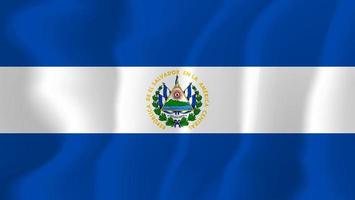 el salvador nationalflagge wehende hintergrundillustration vektor