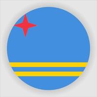 Aruba flach abgerundeter Nationalflaggen-Symbolvektor vektor