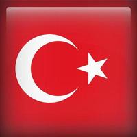 Türkei Quadrat Nationalflagge vektor