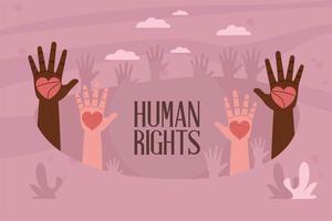 Menschenrechte Hände hoch vektor