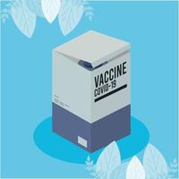 Impfstoff-Covid19-Box vektor