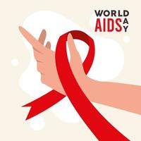 Poster zum Welt-Aids-Tag vektor