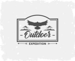 Outdoor-Expeditionsemblem vektor