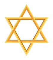 jüdischer goldener stern vektor