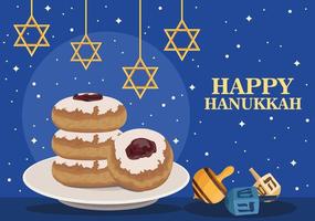 glad hanukkah vykort vektor