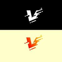 abstrakte Alphabet-Logo-Design-Vorlage. dynamischer Vektor ungewöhnliche Schriftart. schnelles Feuer