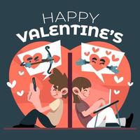 Online-Dating am Valentinstag vektor