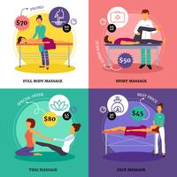 Massage Concept Icons Set vektor