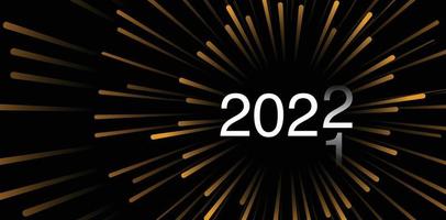 2022 Frohes neues Jahr Banner, Feierfeuerwerk, Countdown-Nummer vektor