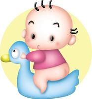 Baby Kind Vektor-Cartoon-Clipart kawaii vektor