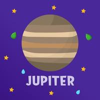Jupiter. typ av planeter i solsystemet. Plats vektor
